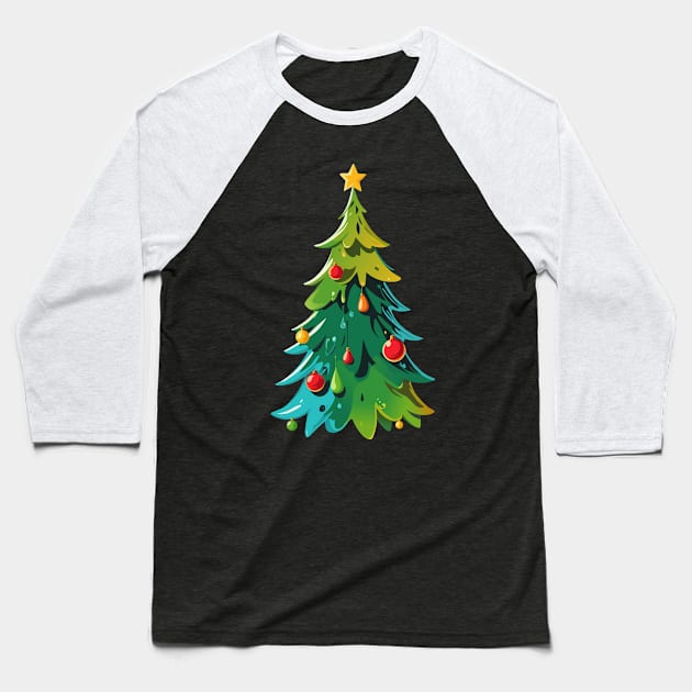 Ice Cream Christmas Tree Baseball T-Shirt by bobyberto